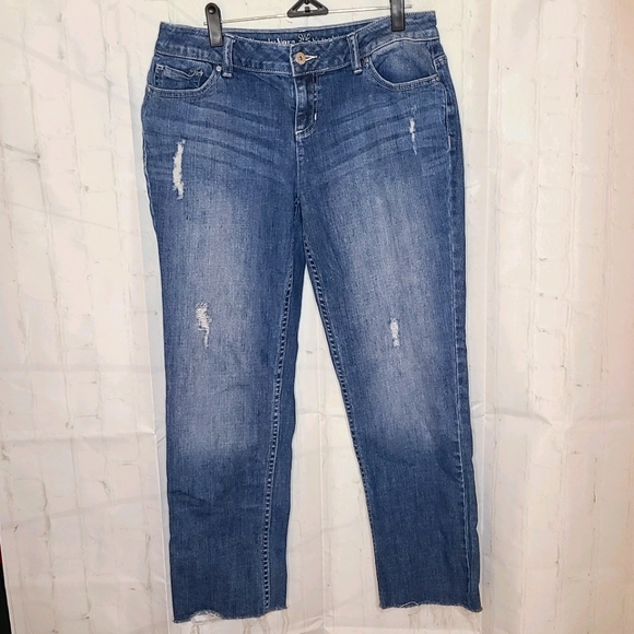 Simply Vera Vera Wang Denim - Simply Vera Straight Cropped Jeans, Size 8